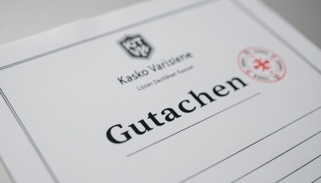 Kasko Versicherung Gutachten